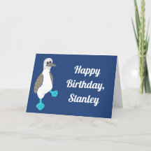 Gepersonaliseerde Cartoon blauw-gefokt Booby-vogel