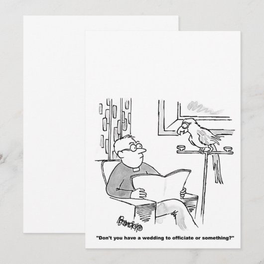 Gepersonaliseerde Cartoon bruiloft uitnodiging (Voorkant / Achterkant)