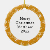 Gepersonaliseerde Cartoon Chibi Rendier Christmas Keramisch Ornament (Achterkant)