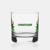 Gepersonaliseerde Cartoon Leprechaun St. Patrick's Whisky Glas (Voorkant)