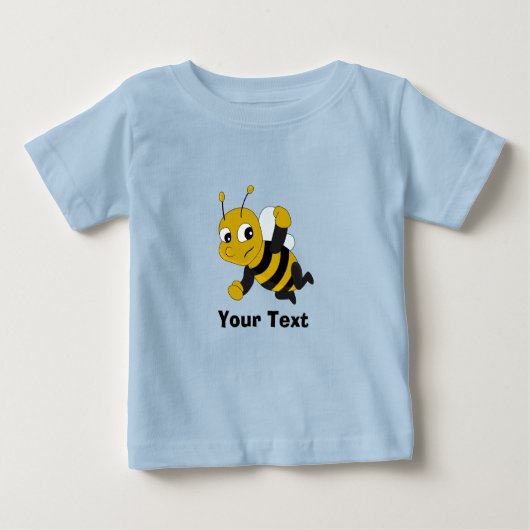 Gepersonaliseerde cartoon van bijen Baby T-shirt (Voorkant)