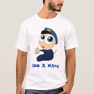 Gepersonaliseerde Cartoon van de politie kinder T- T-shirt