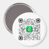 Gepersonaliseerde Cash App QR Code Magneet (Voorkant / Achterkant)