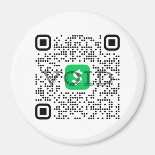 Gepersonaliseerde Cash App QR Code Magneet (Voorkant)