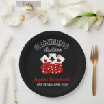 Gepersonaliseerde Casino Las Vegas Bachelorette Pa Papieren Bordje<br><div class="desc">Voeg een vleugje glamour toe aan je vrijgezellenfeest in Las Vegas met gepersonaliseerde papieren borden met casinothema, ontworpen om je feest onvergetelijk te maken. Deze chique borden kunnen worden aangepast met de naam en feestdatum van de bruid, waardoor een unieke en persoonlijke touch wordt gegarandeerd. Met iconische Vegas-elementen zoals pokerchips,...</div>