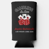 Gepersonaliseerde Casino Las Vegas Bachelorette Pa Seltzer Blikjeskoeler (Voorkant)
