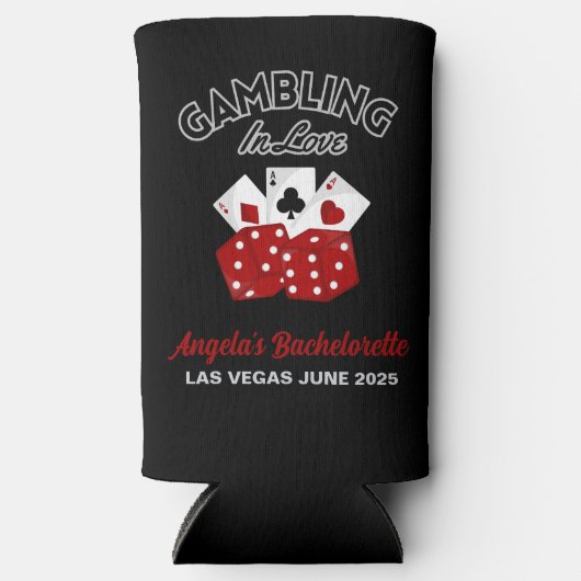 Gepersonaliseerde Casino Las Vegas Bachelorette Pa Seltzer Blikjeskoeler (Voorkant)