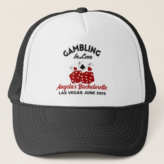 Gepersonaliseerde Casino Las Vegas Bachelorette Pa Trucker Pet (Voorkant)