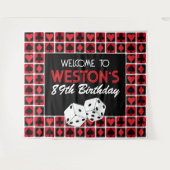 Gepersonaliseerde Casino Poker Party Achtergrond T Wandkleed (Voorkant (horizontaal))