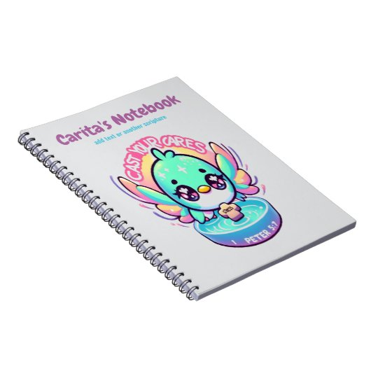 Gepersonaliseerde Cast Your Cares Notitieboek (Rechterzijde)