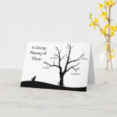 Gepersonaliseerde Cat Bereavement Sympathy Card Kaart (Gele Bloem)