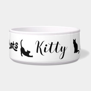 Gepersonaliseerde Cat Bowl - Aangepaste naam Keram Voerbakje