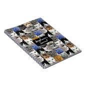 Gepersonaliseerde Cat Collage Journal Notitieboek (Rechterzijde)