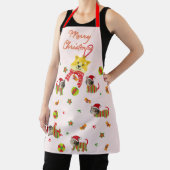 Gepersonaliseerde Cat Face Christmas Schort (Insitu)