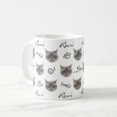 Gepersonaliseerde Cat Face Foto Koffiemok (Voorkant links)