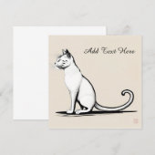 Gepersonaliseerde Cat Flat Kaart (Voorkant / Achterkant)