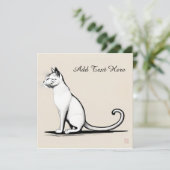 Gepersonaliseerde Cat Flat Kaart (Staand voorkant)