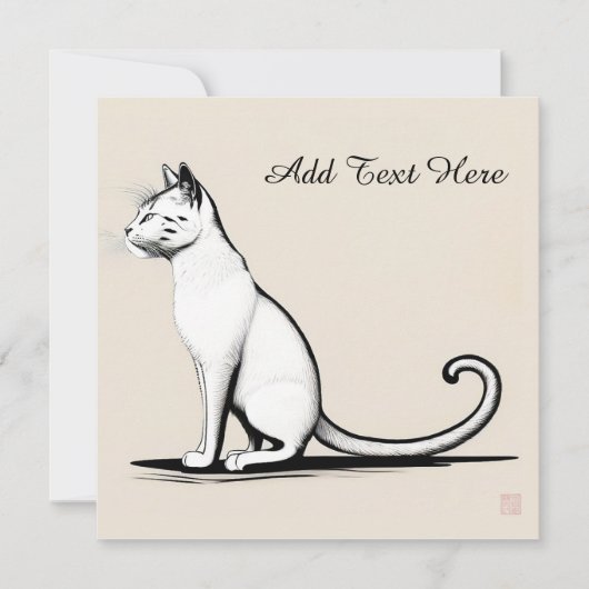 Gepersonaliseerde Cat Flat Kaart (Voorkant)