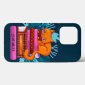 Gepersonaliseerde Cat goedgekeurde boeken Blauwgro Case-Mate iPhone Case (Achterkant (horizontaal))