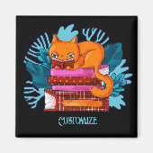 Gepersonaliseerde Cat goedgekeurde boeken Magneet (Voorkant)