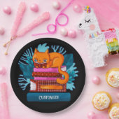 Gepersonaliseerde Cat goedgekeurde boeken Papieren Bordje (Feest)