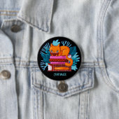 Gepersonaliseerde Cat goedgekeurde boeken Ronde Button 7,6 Cm (In situ)