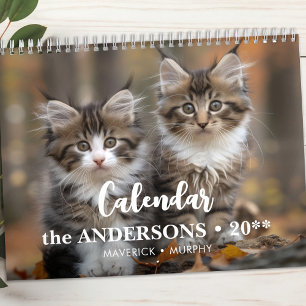 Gepersonaliseerde Cat Lover Familie Custom Foto's Kalender
