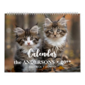 Gepersonaliseerde Cat Lover Familie Custom Foto's  Kalender (Hoes)