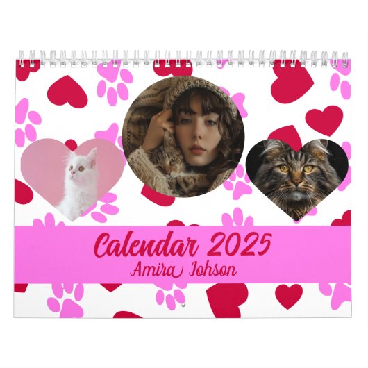 Gepersonaliseerde Cat Lover Kalender 2025 (Hoes)