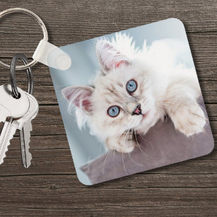 Gepersonaliseerde Cat Lover Pet Foto Sleutelhanger