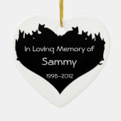 Gepersonaliseerde Cat Memorial Ornament (Voorkant)