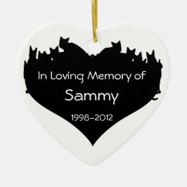 Gepersonaliseerde Cat Memorial Ornament