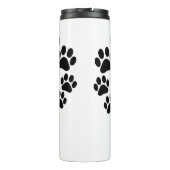Gepersonaliseerde Cat Paw Print Hart Thermische Tu Thermosbeker (Achterkant)