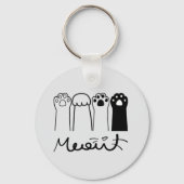 Gepersonaliseerde Cat Paw Sleutelhanger met naam (Voorkant)