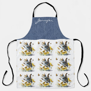 Gepersonaliseerde Cat Sunflower All-Over Print Sch Schort