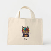 Gepersonaliseerde Cat Tas met Bloemenkroon (Voorkant)