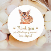 Gepersonaliseerde Cat Wedding Favoriete Stickers