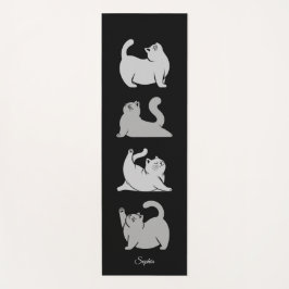 Gepersonaliseerde Cat Yoga Mat, aangepaste naam Gy Yogamat