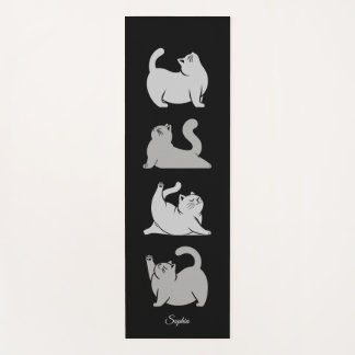 Gepersonaliseerde Cat Yoga Mat, aangepaste naam Gy Yogamat
