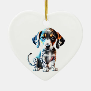 Gepersonaliseerde Catahoula Leopard Hond Puppy Keramisch Ornament