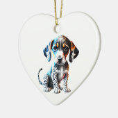 Gepersonaliseerde Catahoula Leopard Hond Puppy Keramisch Ornament (Links)