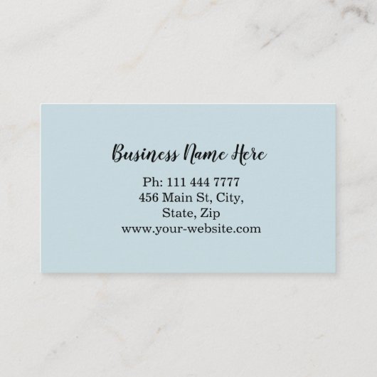 Gepersonaliseerde Catering Chef Visitekaartje (Achterkant)