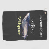 Gepersonaliseerde Catfish Whisperer Gevist handdoe Golfhanddoek (Horizontaal)