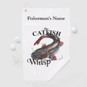 Gepersonaliseerde Catfish Whisperer Light Gevist h Golfhanddoek (Insitu)