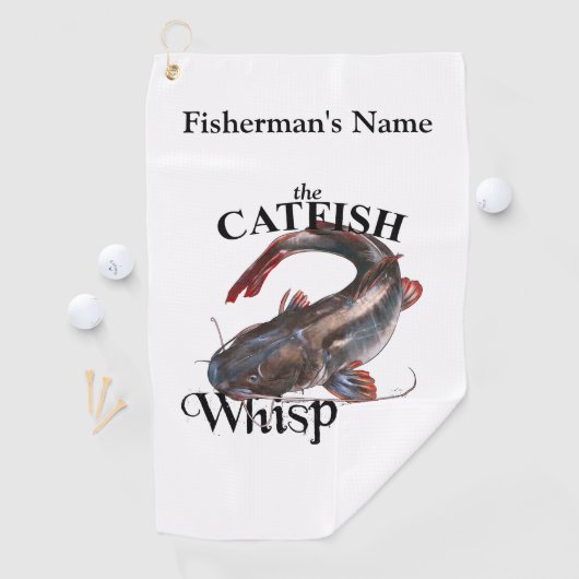 Gepersonaliseerde Catfish Whisperer Light Gevist h Golfhanddoek (Insitu)