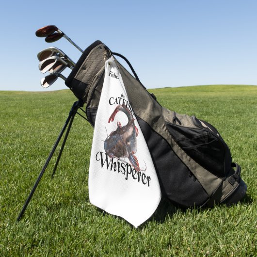 Gepersonaliseerde Catfish Whisperer Light Gevist h Golfhanddoek (Groen)