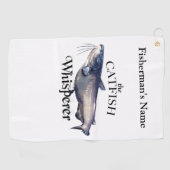 Gepersonaliseerde Catfish Whisperer Light Gevist h Golfhanddoek (Horizontaal)