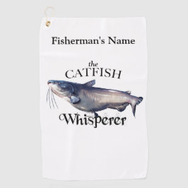 Gepersonaliseerde Catfish Whisperer Light Gevist h Golfhanddoek