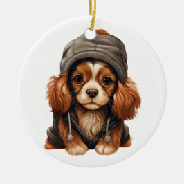 Gepersonaliseerde Cavalier King Charles Spaniel Ho Keramisch Ornament