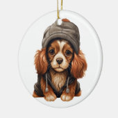Gepersonaliseerde Cavalier King Charles Spaniel Ho Keramisch Ornament (Links)